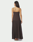 NEO NOIR JURK JACKIE S VOILE DRESS DARK BROWN