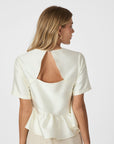 NEO NOIR BLOUSE ALVA DULL SATIN IVORY