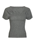 NEO NOIR TOP ANTHEA KNIT DARK GREY MELANGE