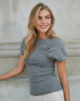 NEO NOIR TOP ANTHEA KNIT DARK GREY MELANGE
