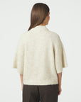 NEO NOIR VEST BENUTA FLUFFY KNIT CARDIGAN IVORY