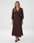 NEO NOIR JURK MALINGA DOT DRESS WINE