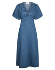 NEO NOIR JURK ILLANA DENIM DRESS BLUE