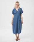 NEO NOIR JURK ILLANA DENIM DRESS BLUE
