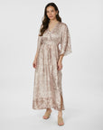 NEO NOIR JURK REVE DECO PAISLEY DRESS TAUPE