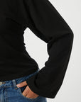NEO NOIR TOP PASKA BOXY LONG TEE BLACK