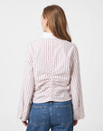 NEO NOIR BLOUSE FRANCESCA STRIPE SHIRT ROSE
