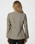 NEO NOIR BLAZER FRILLIS FITTED DARK SAND