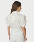 NEO NOIR BLOUSE FRANNIE DOT SHIRT OFF WHITE