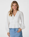 NEO NOIR BLOUSE NERONI EMBROIDERY WHITE