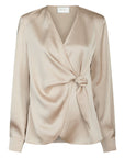 NEO NOIR BLOUSE PETRIS HEAVY SATEEN CHAMPAGNE