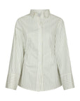 NEO NOIR BLOUSE CAROLI STRIPE SHIRT DUSTY GREEN