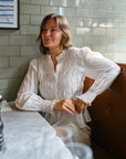 NEO NOIR BLOUSE MOCCA SMOCK OFF WHITE