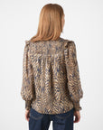 NEO NOIR BLOUSE DAVINA PATTERN CAMEL