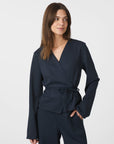 NEO NOIR BLOUSE SIMMI WIKKELTOP NAVY