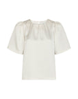 NEO NOIR BLOUSE FLORINA HEAVY SATEEN B PEARL
