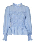 NEO NOIR BLOUSE POSSA TWIST STRIPE LIGHT BLUE