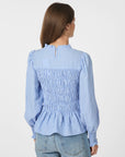 NEO NOIR BLOUSE POSSA TWIST STRIPE LIGHT BLUE