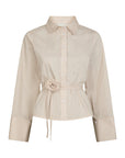 NEO NOIR BLOUSE CLARIDA ROSE STRIPE SHIRT LIGHT YELLOW