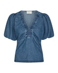 NEO NOIR BLOUSE IRINA DENIM BLUE