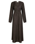 NEO NOIR JURK SILFI CREPE DARK BROWN