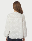 NEO NOIR BLOUSE ODA DECO EMBRODERIE SHIRT WHITE