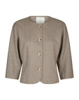 NEO NOIR BLAZER MESTO JACKET LIGHT HERRINGBONE WHITE BROWN