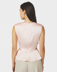 NEO NOIR TOP RISETTA HEAVY SATEEN LIGHT PINK