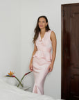 NEO NOIR TOP RISETTA HEAVY SATEEN LIGHT PINK