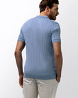 STATE OF ART ATELIER POLO MET STRUCTUUR MIDDENBLAUW