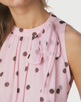 NEO NOIR JURK MARLI BIG DOT DRESS LIGHT PINK