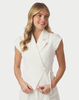 NEO NOIR GILET SALIMA RAMIE WAISTCOAT OFF WHITE