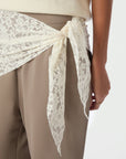 NEO NOIR SJAAL SERINA LACE SCARF CREME