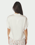 NEO NOIR BLOUSE ANELLE HEAVY SATEEN PEARL