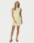 NEO NOIR JURK MAY SOLID CHIFFON DRESS LIGHT YELLOW
