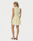 NEO NOIR JURK MAY SOLID CHIFFON DRESS LIGHT YELLOW
