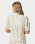 NEO NOIR BLOUSE ODESA FLORAL STRIPE CREME