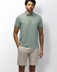 STATE OF ART POLO JERSEY GEMERCERISEERDE KATOEN JADE