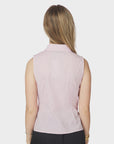 NEO NOIR GILET CELEST CHECK TOP LIGHT PINK