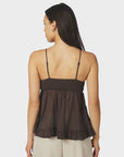 NEO NOIR TOP ELVENA S VOILE DARK BROWN