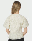 NEO NOIR BLOUSE IRINA SMALL ROSE FLOWER LIGHT YELLOW