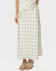 NEO NOIR ROK BOVARY DOTTED SKIRT CREME