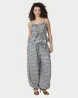 NEO NOIR TOP SEYLOR CHECK BLACK