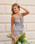 NEO NOIR TOP SEYLOR CHECK BLACK