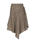 NEO NOIR ROK SABELLA CHECK SKIRT BROWN CHECK
