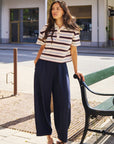 NEO NOIR PANTS EVELINE PINSTRIPE NAVY