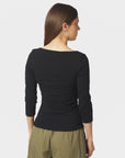 NEO NOIR TOP THYRA JERSEY BLOUSE BLACK