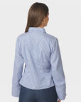 NEO NOIR BLOUSE FENLI CHECK SHIRT BLUE