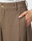 NEO NOIR PANTS ESSIALL PINSTRIPE TAUPE