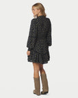 NEO NOIR JURK ROBERTA SMALL FLOWER DRESS BLACK